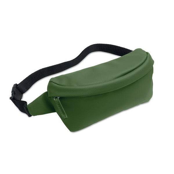Marsupio in 600D RPET verde - personalizzabile con logo