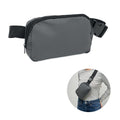 Marsupio in poliestere 210D grigio - personalizzabile con logo