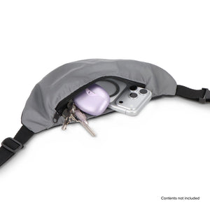 Marsupio riflettente Zola Grigio - personalizzabile con logo