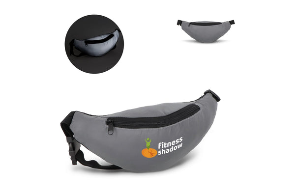 Marsupio riflettente Zola Grigio - personalizzabile con logo