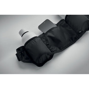 Marsupio sportivo 420D RPET Nero - personalizzabile con logo