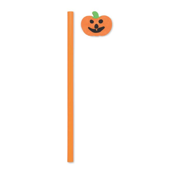 Matita di Halloween con gomma arancione - personalizzabile con logo