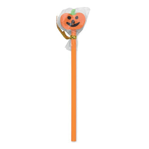 Matita di Halloween con gomma arancione - personalizzabile con logo