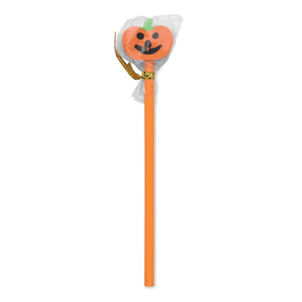 Matita di Halloween con gomma arancione - personalizzabile con logo