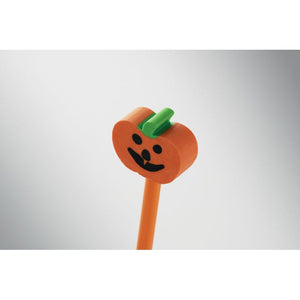 Matita di Halloween con gomma arancione - personalizzabile con logo