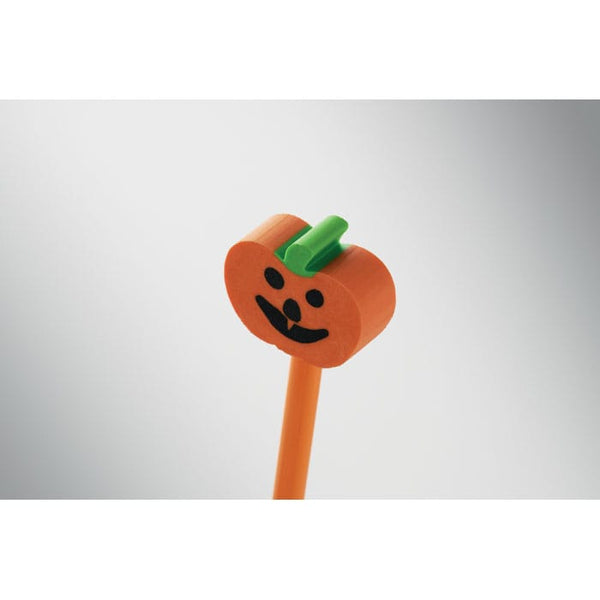Matita di Halloween con gomma arancione - personalizzabile con logo