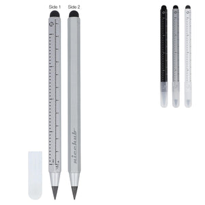 Matita infinity e righello in alluminio riciclato - personalizzabile con logo