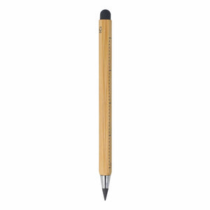 Matita infinity e righello in bambù natural - personalizzabile con logo