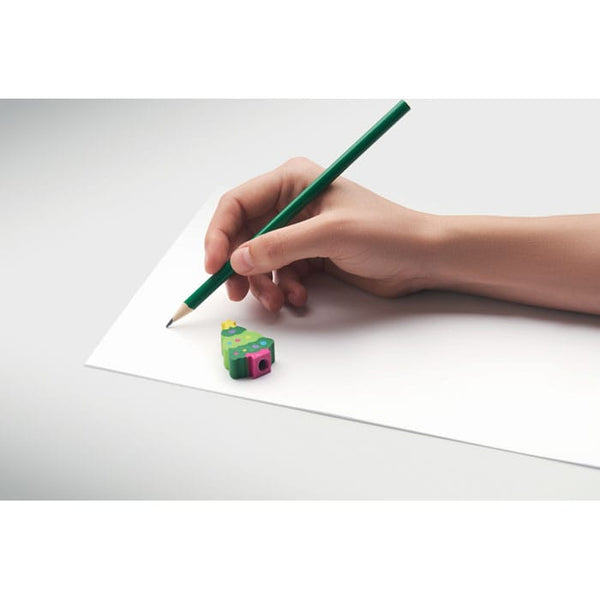 Matita natalizia con gomma - personalizzabile con logo