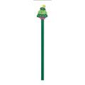 Matita natalizia con gomma Verde - personalizzabile con logo
