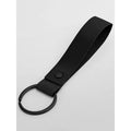 Matte PU Keyring nero - personalizzabile con logo