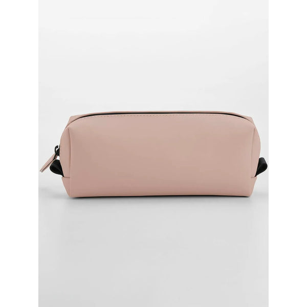 Matte PU Mini Accessory Case rosa - personalizzabile con logo