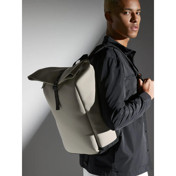 Matte PU Roll-Top Backpack - personalizzabile con logo