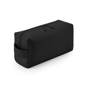Matte PU Shoe/Accessory Bag nero - personalizzabile con logo