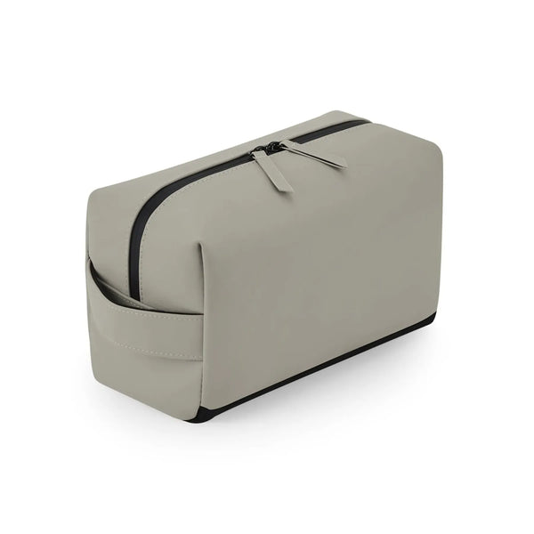 Matte PU Toiletry/Accessory Case beige - personalizzabile con logo