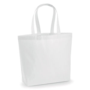 Maxi Shopper Deluxe bianco / UNICA - personalizzabile con logo