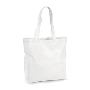 Maxi Shopper Deluxe in Cotone Organico bianco / UNICA - personalizzabile con logo