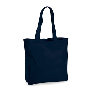 Maxi Shopper Deluxe in Cotone Organico blu navy / UNICA - personalizzabile con logo