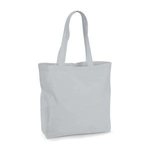 Maxi Shopper Deluxe in Cotone Organico grigio / UNICA - personalizzabile con logo