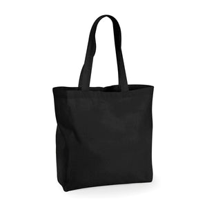 Maxi Shopper in Cotone nero / UNICA - personalizzabile con logo