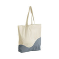 Maxi Shopper in cotone organico a Onda bianco - personalizzabile con logo