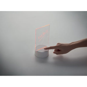 Memoboard a LED illuminato Bianco - personalizzabile con logo