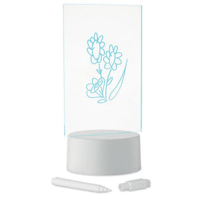 Memoboard a LED illuminato Bianco - personalizzabile con logo