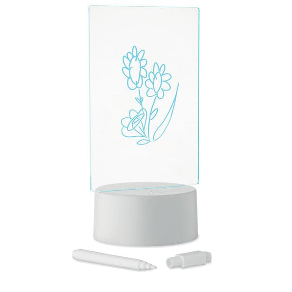 Memoboard a LED illuminato Bianco - personalizzabile con logo