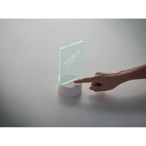Memoboard a LED illuminato Bianco - personalizzabile con logo