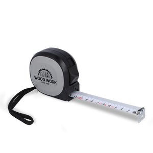 Metro a nastro 7,5M nero & grigio - personalizzabile con logo