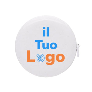 Metro da sarto in plastica riciclata RCS bianco - personalizzabile con logo
