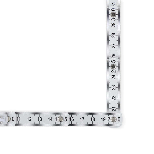 Metro pieghevole calibrato da 0.5m Bianco - personalizzabile con logo