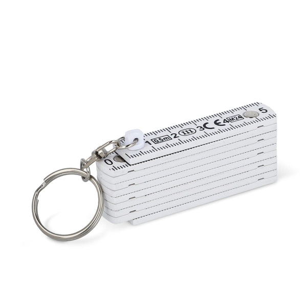 Metro pieghevole calibrato da 0.5m Bianco - personalizzabile con logo