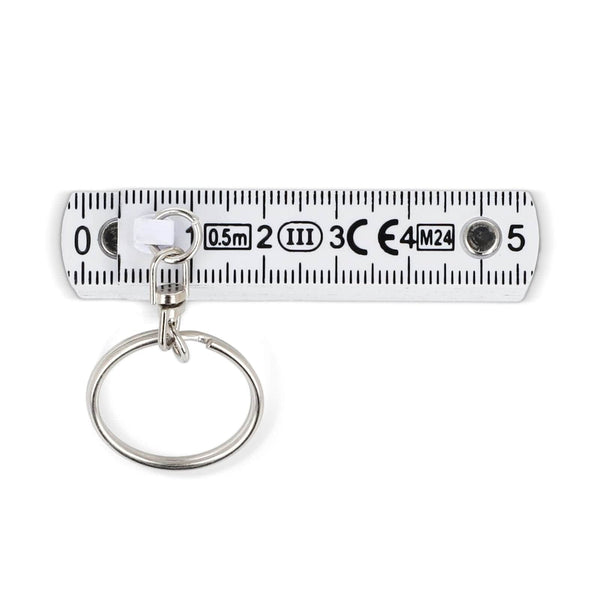 Metro pieghevole calibrato da 0.5m Bianco - personalizzabile con logo