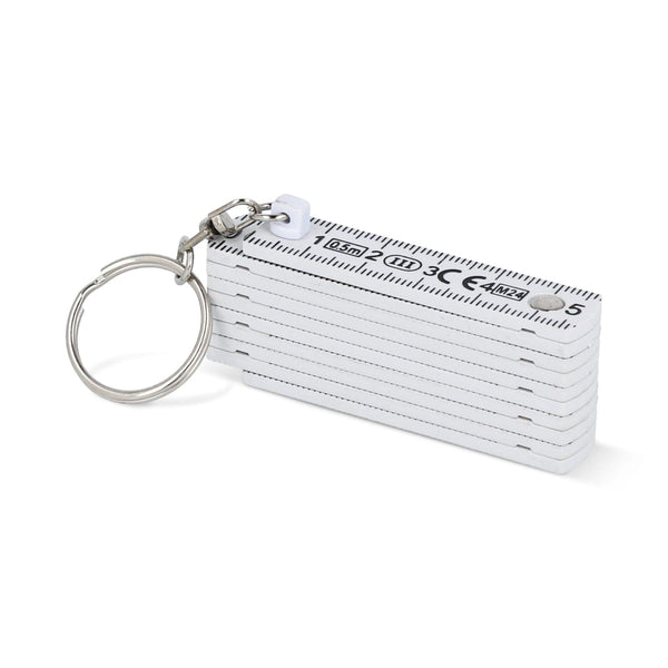 Metro pieghevole calibrato da 0.5m Bianco - personalizzabile con logo