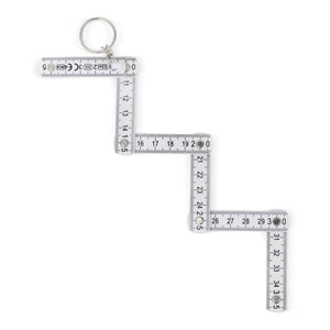 Metro pieghevole calibrato da 0.5m Bianco - personalizzabile con logo