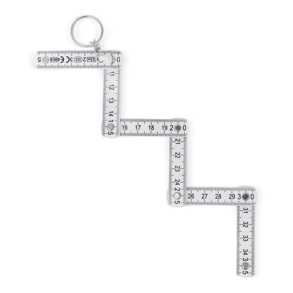 Metro pieghevole calibrato da 0.5m Bianco - personalizzabile con logo