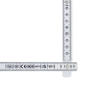 Metro pieghevole calibrato da 1 m Bianco - personalizzabile con logo