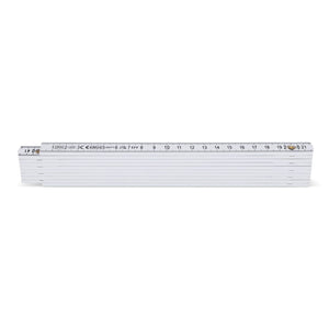 Metro pieghevole calibrato da 2 m Bianco - personalizzabile con logo