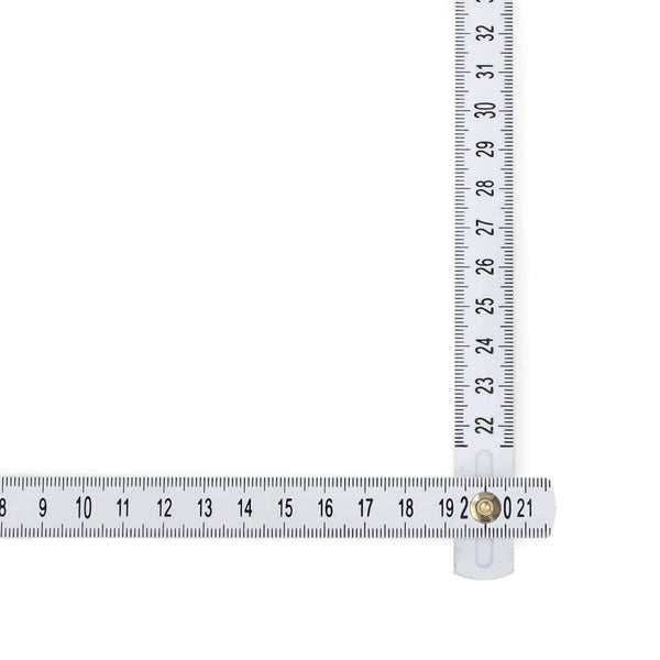 Metro pieghevole calibrato da 2 m Bianco - personalizzabile con logo
