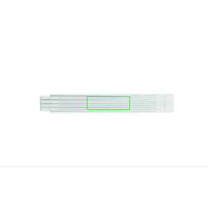 Metro pieghevole in fibra di vetro bianco - personalizzabile con logo