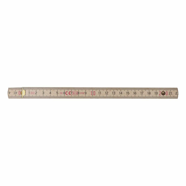 Metro pieghevole in legno 2m premium naturale natural - personalizzabile con logo