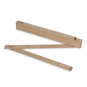 Metro pieghevole in legno 2m premium naturale natural - personalizzabile con logo