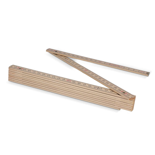 Metro pieghevole in legno 2m premium naturale natural - personalizzabile con logo