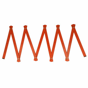 Metro pieghevole in legno 2m premium verniciato Arancione - personalizzabile con logo