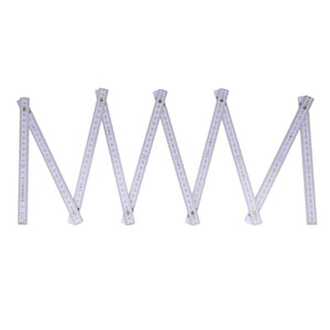 Metro pieghevole in legno 2m premium verniciato Bianco - personalizzabile con logo