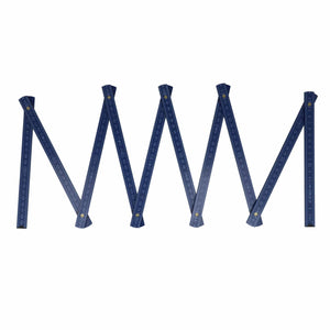 Metro pieghevole in legno 2m premium verniciato blu navy - personalizzabile con logo