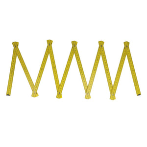Metro pieghevole in legno 2m premium verniciato Giallo - personalizzabile con logo