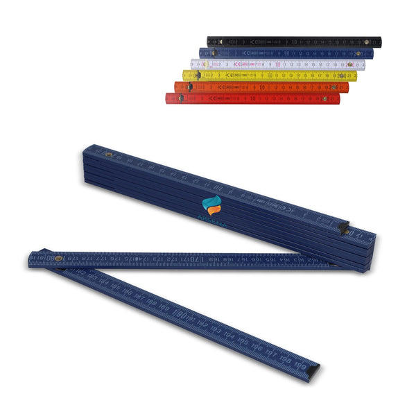 Metro pieghevole in legno 2m premium verniciato - personalizzabile con logo