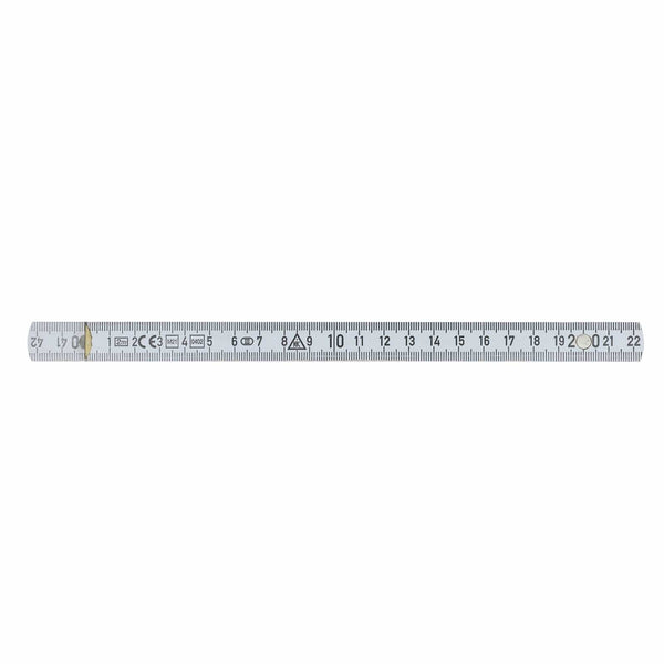 Metro pieghevole in legno 2m UE Bianco - personalizzabile con logo